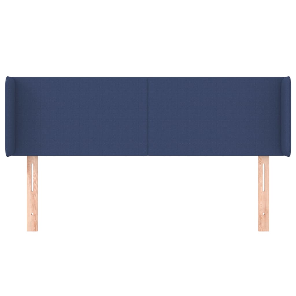 Hoofdbord Met Randen Stof 147 x 16 x 78/88 cm Blauw