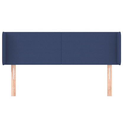Hoofdbord Met Randen Stof 147 x 16 x 78/88 cm Blauw