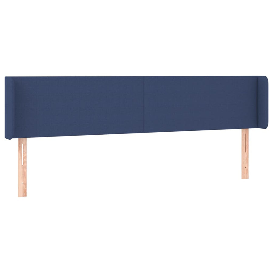 Hoofdbord Met Randen 163X16X78/88 Cm Stof Blauw 163 x 16 x 78/88 cm