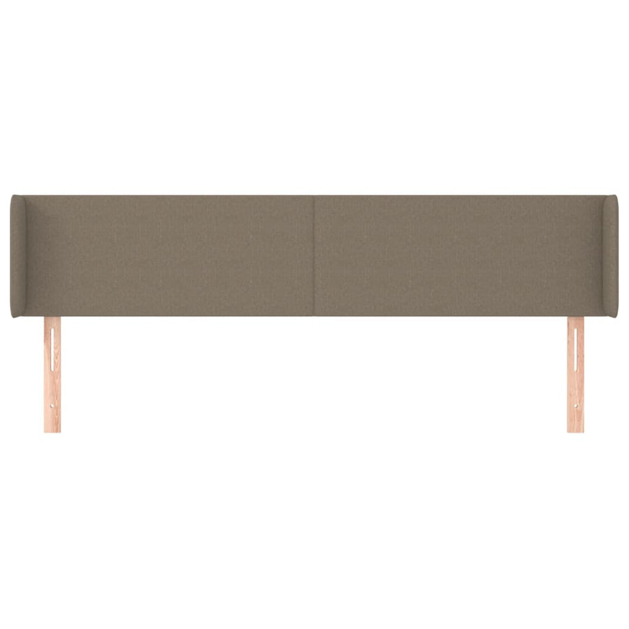 Hoofdbord Met Randen Stof 183 x 16 x 78/88 cm Taupe
