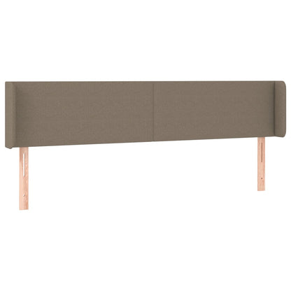 Hoofdbord Met Randen 203X16X78/88 Cm Stof Taupe 203 x 16 x 78/88 cm