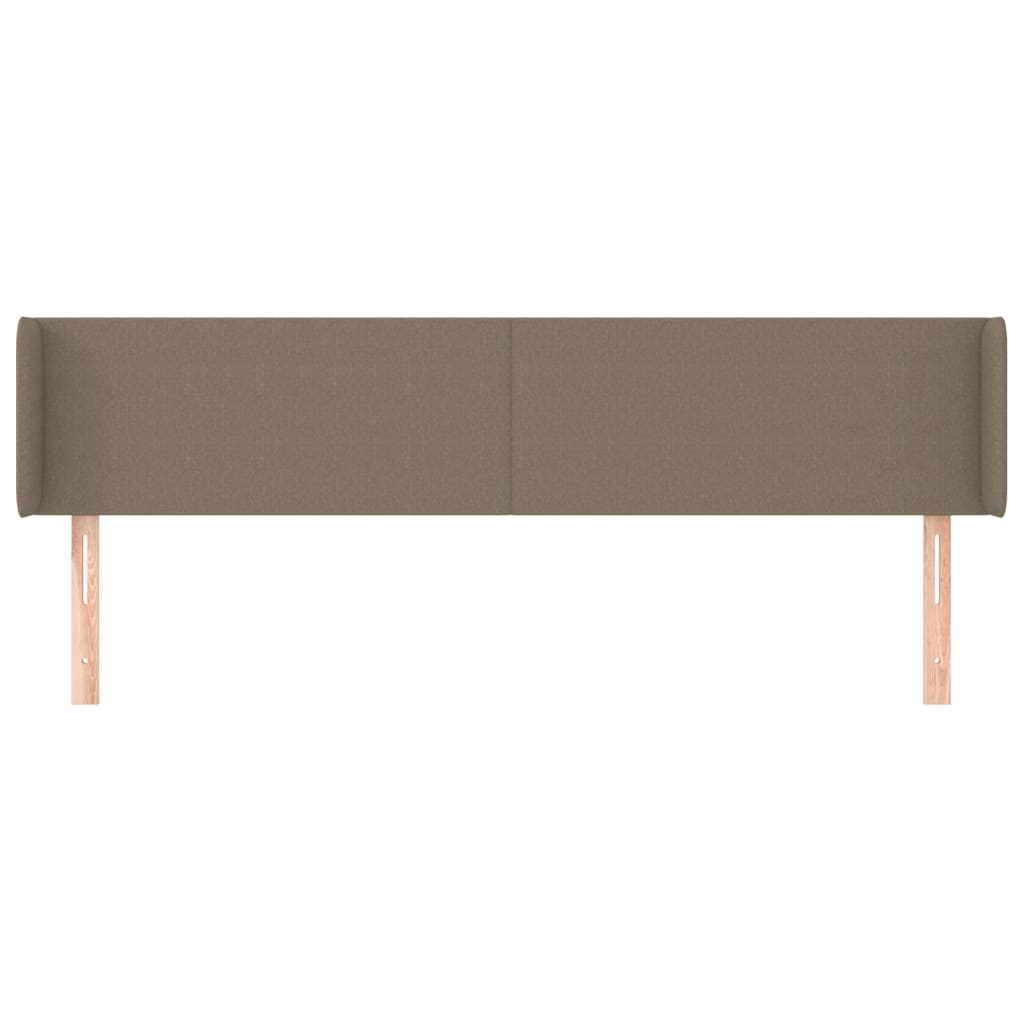 Hoofdbord Met Randen 203X16X78/88 Cm Stof Taupe 203 x 16 x 78/88 cm