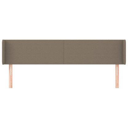 Hoofdbord Met Randen 203X16X78/88 Cm Stof Taupe 203 x 16 x 78/88 cm