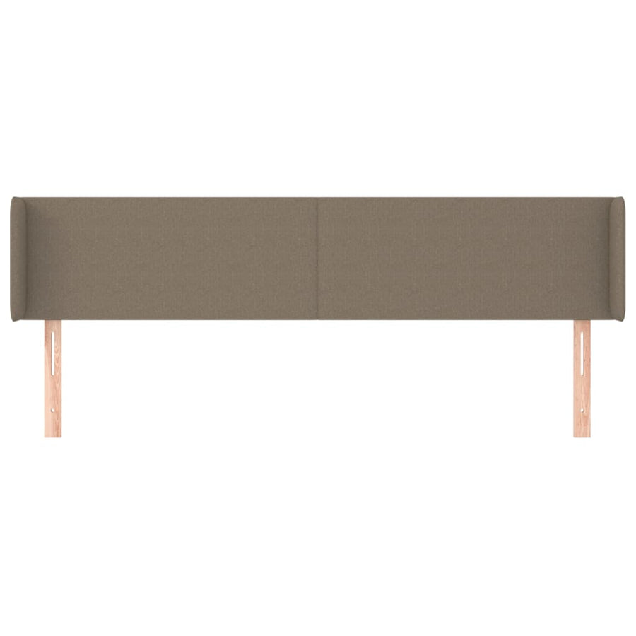 Hoofdbord Met Randen 203X16X78/88 Cm Stof Taupe 203 x 16 x 78/88 cm