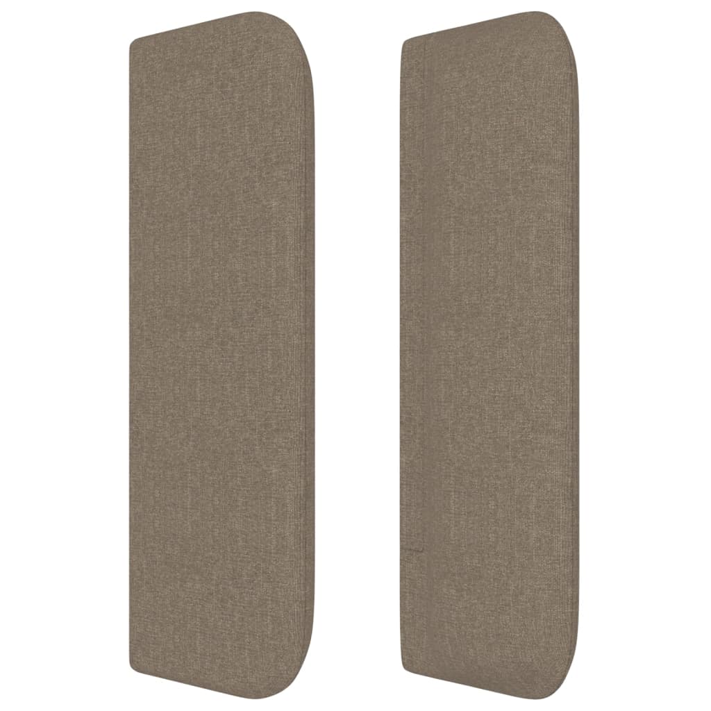 Hoofdbord Met Randen 203X16X78/88 Cm Stof Taupe 203 x 16 x 78/88 cm
