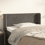 Hoofdbord fluweel 83x16x78/88 cm donkergrijs