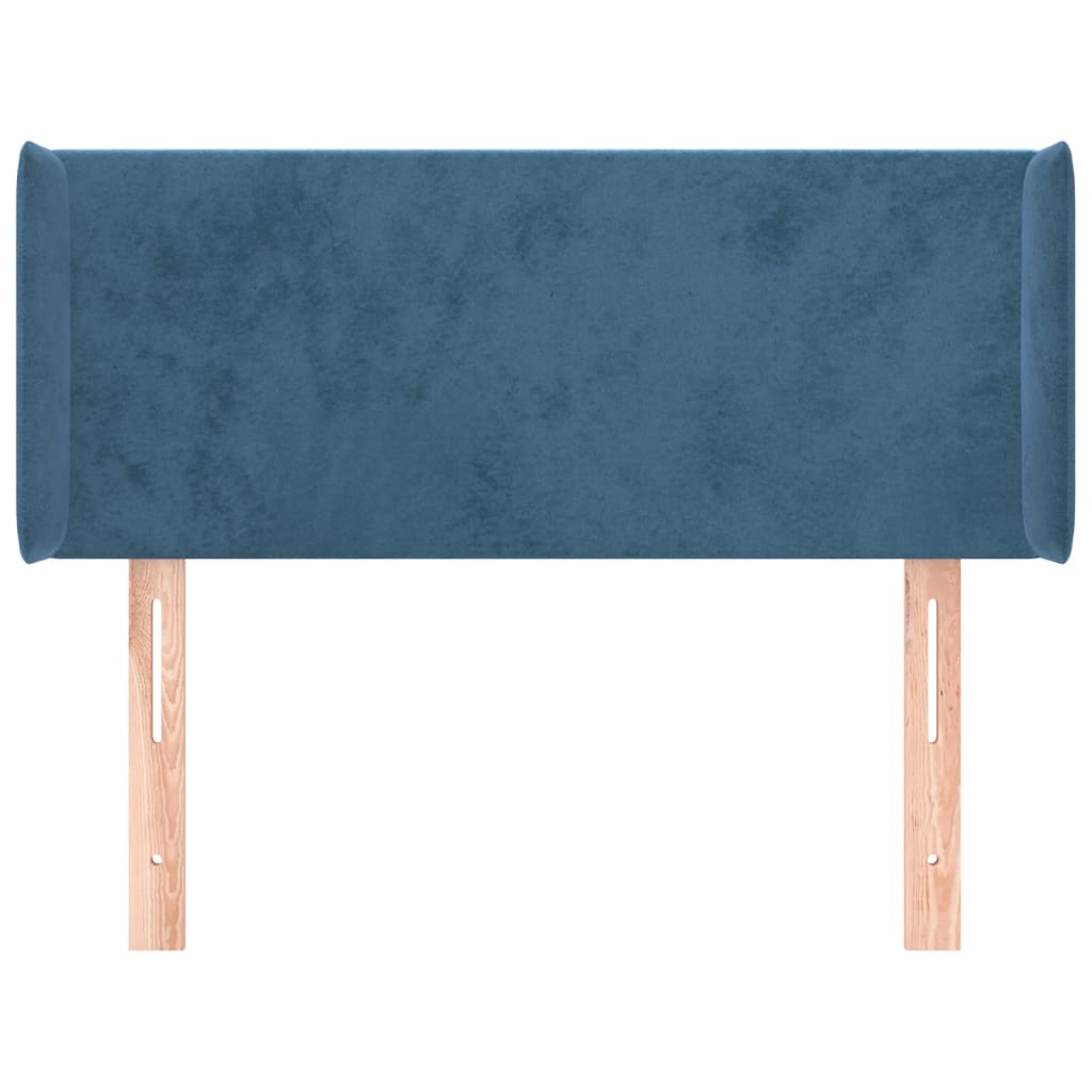Hoofdbord Met Randen 83X16X78/88 Cm Fluweel Donkerblauw 83 x 16 x 78/88 cm
