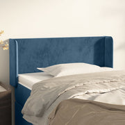 Hoofdbord 83x16x78/88 cm fluweel donkerblauw