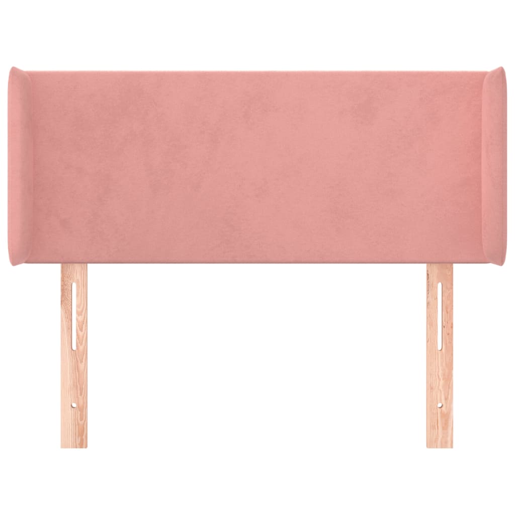 Hoofdbord Met Randen Fluweel 83 x 16 x 78/88 cm Roze