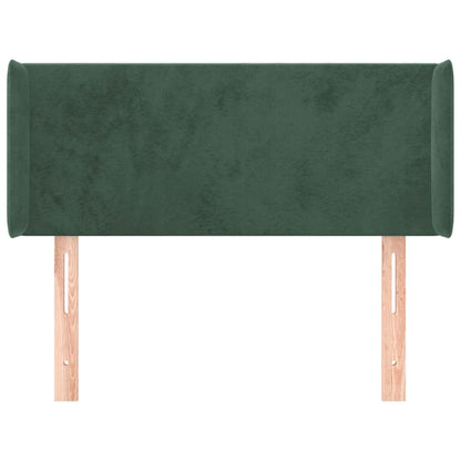 Hoofdbord Met Randen Fluweel 93 x 16 x 78/88 cm Donkergroen