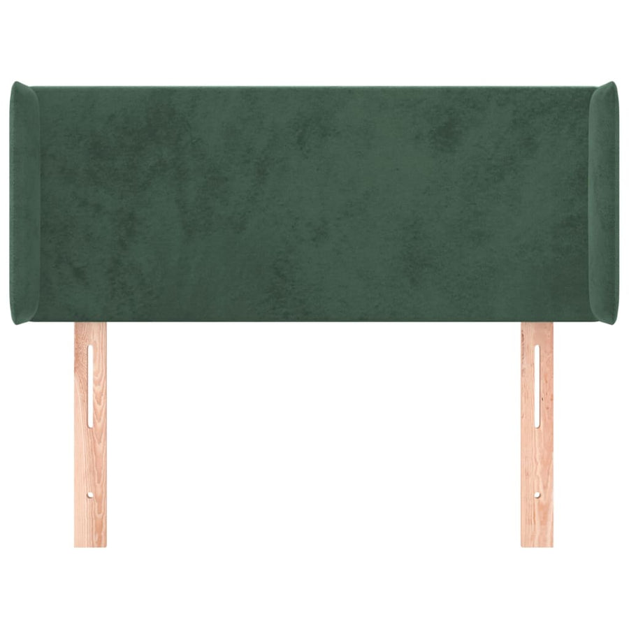 Hoofdbord Met Randen Fluweel 93 x 16 x 78/88 cm Donkergroen