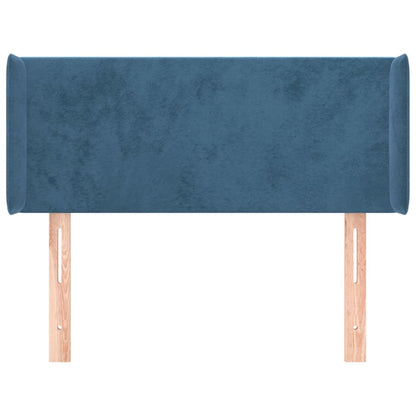 Hoofdbord Met Randen Fluweel 93 x 16 x 78/88 cm Donkerblauw