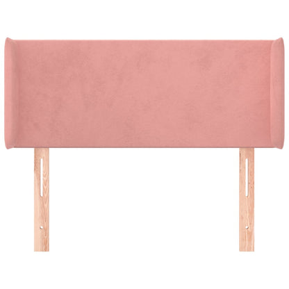 Hoofdbord Met Randen Fluweel 93 x 16 x 78/88 cm Roze