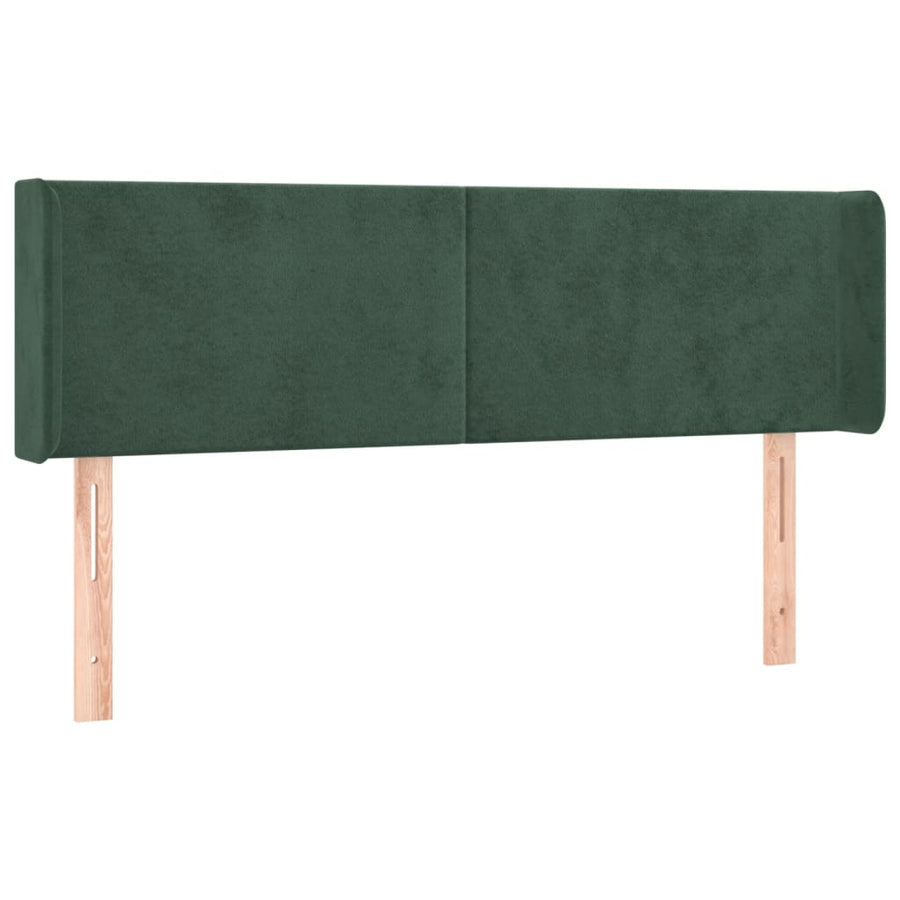 Hoofdbord Met Randen Fluweel 1 147 x 16 x 78/88 cm Donkergroen