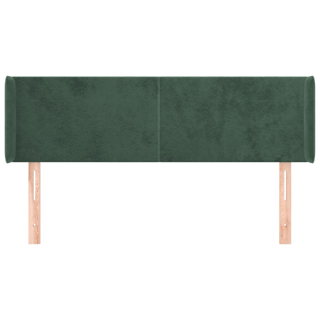 Hoofdbord Met Randen Fluweel 1 147 x 16 x 78/88 cm Donkergroen