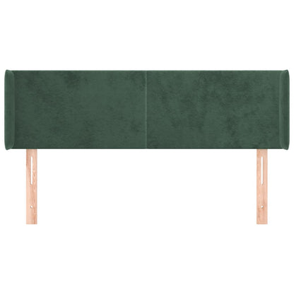 Hoofdbord Met Randen Fluweel 1 147 x 16 x 78/88 cm Donkergroen