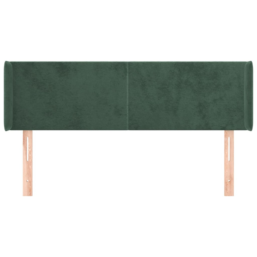 Hoofdbord Met Randen Fluweel 1 147 x 16 x 78/88 cm Donkergroen