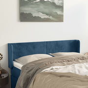 Hoofdbord 147x16x78/88 cm fluweel donkerblauw