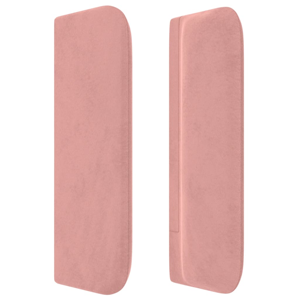 Hoofdbord Met Randen Fluweel 147 x 16 x 78/88 cm Roze