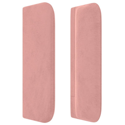 Hoofdbord Met Randen Fluweel 147 x 16 x 78/88 cm Roze