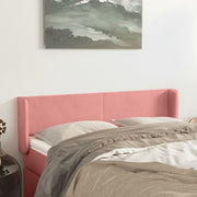 Hoofdbord fluweel roze 147x16x78/88 cm