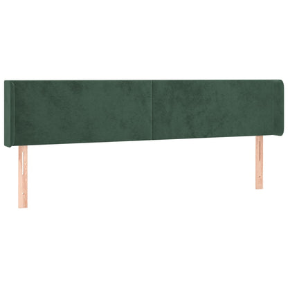Hoofdbord Met Randen Fluweel 1 163 x 16 x 78/88 cm Donkergroen