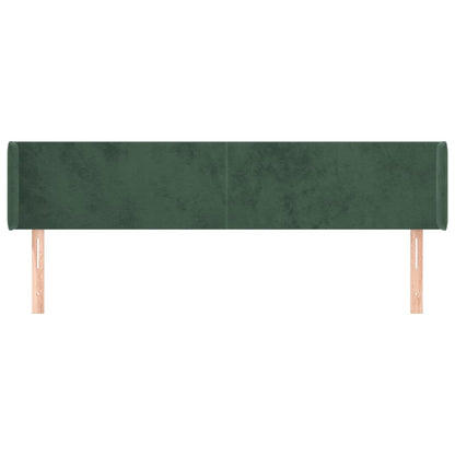 Hoofdbord Met Randen Fluweel 1 163 x 16 x 78/88 cm Donkergroen