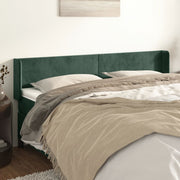 Hoofdbord 163x16x78/88 cm fluweel donkergroen