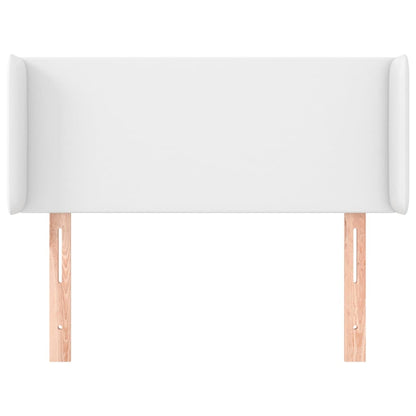 Hoofdbord met randen 83x16x78/88 cm kunstleer wit 83 x 16 x 78/88 cm Wit
