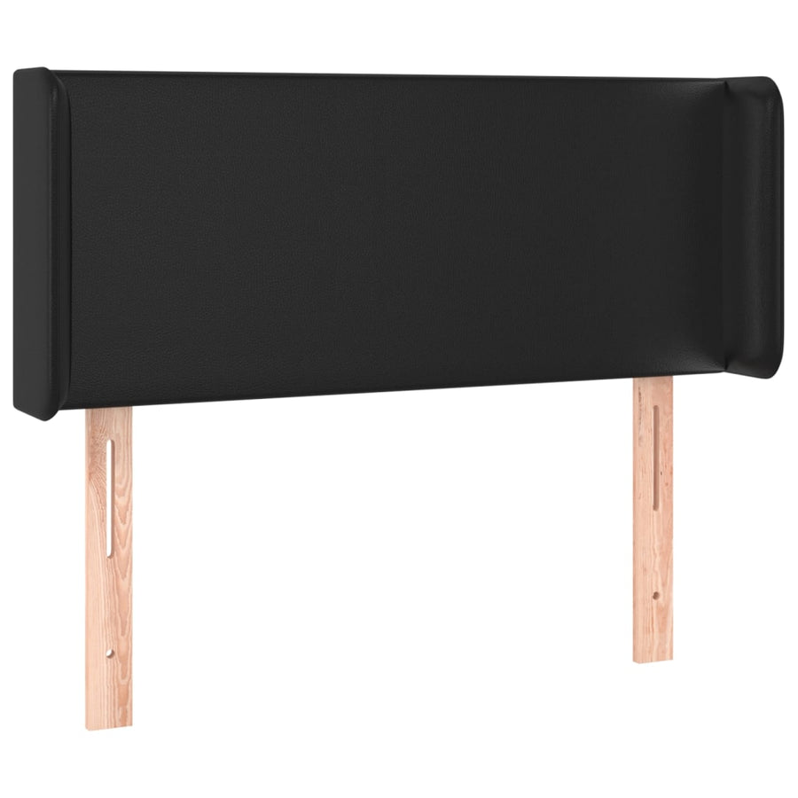 Hoofdbord met randen 103x16x78/88 cm kunstleer zwart 103 x 16 x 78/88 cm Zwart