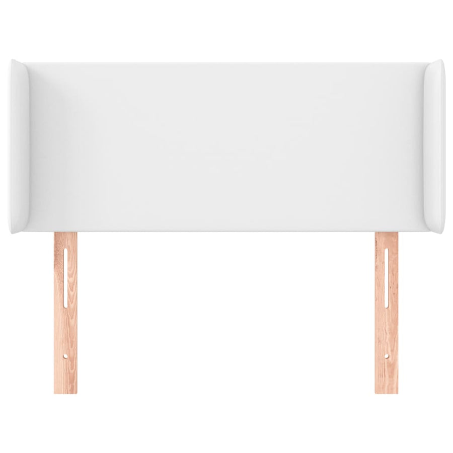 Hoofdbord met randen 103x16x78/88 cm kunstleer wit 103 x 16 x 78/88 cm Wit