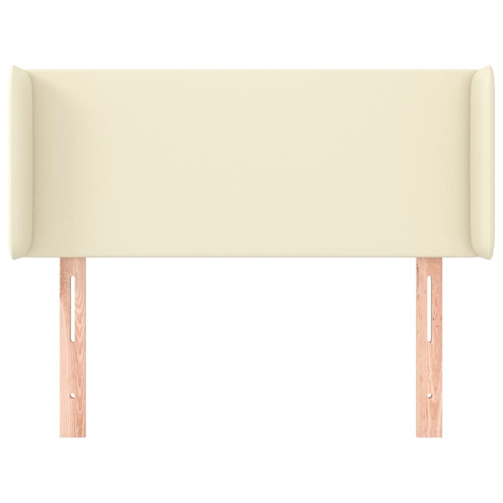 Hoofdbord met randen 103x16x78/88 cm kunstleer crèmekleurig 103 x 16 x 78/88 cm Crème