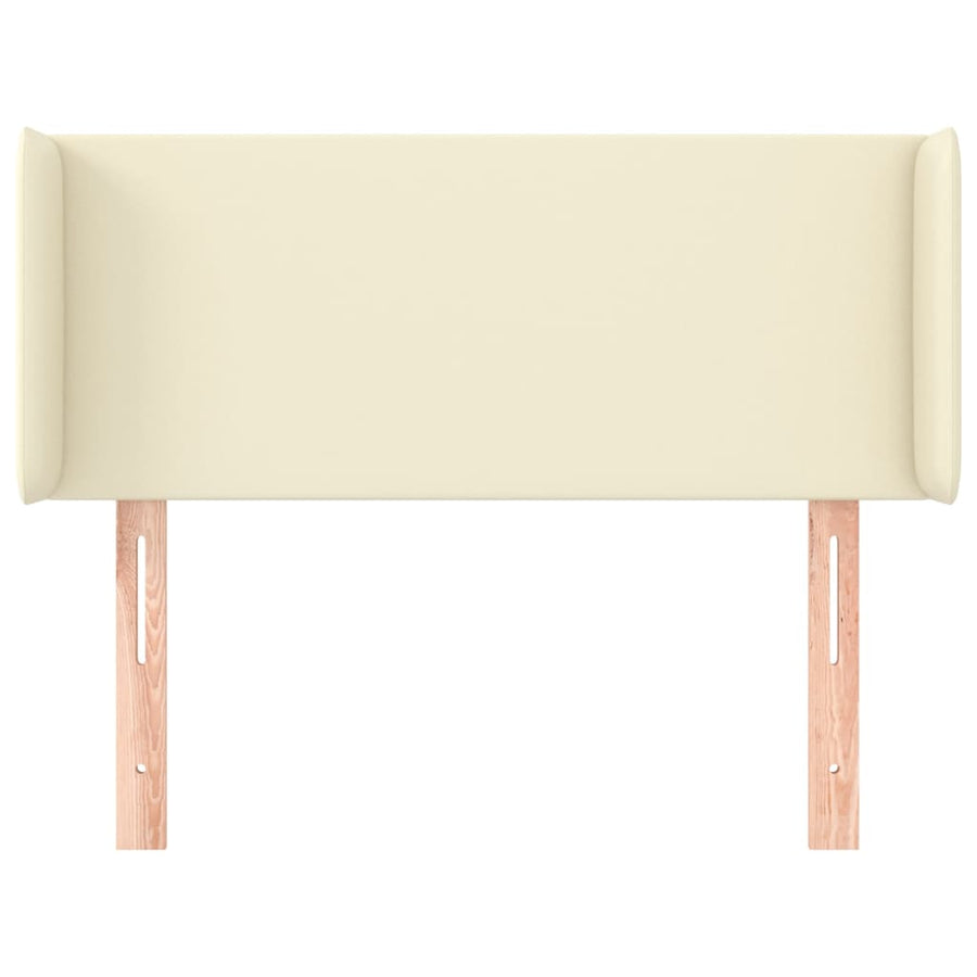 Hoofdbord met randen 103x16x78/88 cm kunstleer crèmekleurig 103 x 16 x 78/88 cm Crème