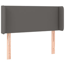 Hoofdbord met randen 103x16x78/88 cm kunstleer grijs 103 x 16 x 78/88 cm Grijs