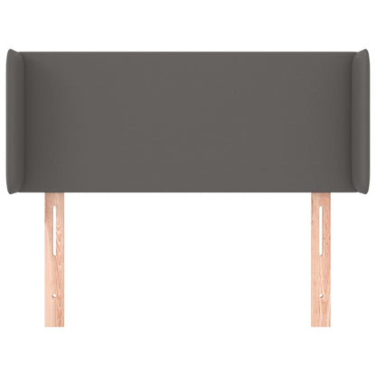 Hoofdbord met randen 103x16x78/88 cm kunstleer grijs 103 x 16 x 78/88 cm Grijs