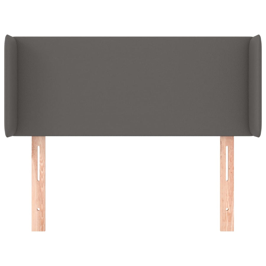 Hoofdbord met randen 103x16x78/88 cm kunstleer grijs 103 x 16 x 78/88 cm Grijs