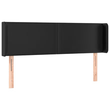 Hoofdbord met randen 147x16x78/88 cm kunstleer zwart 147 x 16 x 78/88 cm Zwart