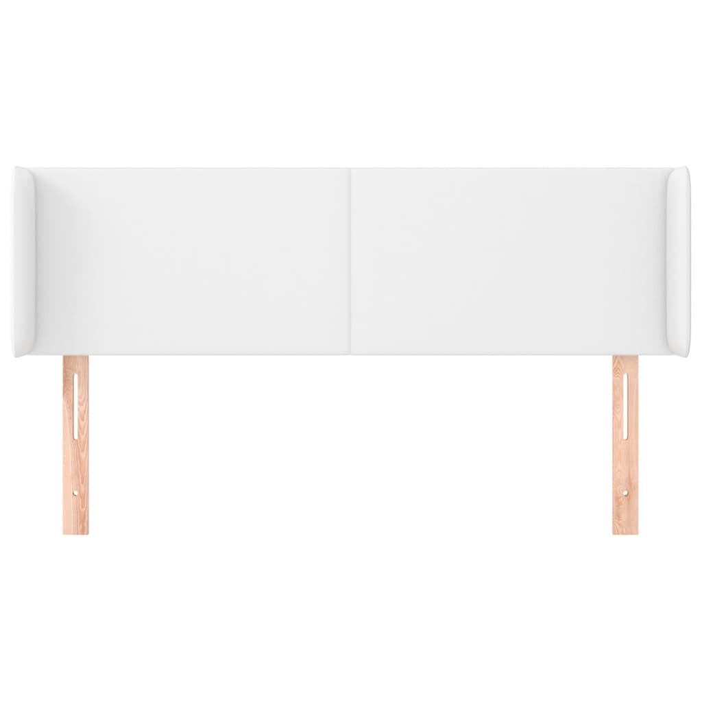 Hoofdbord met randen 147x16x78/88 cm kunstleer wit 147 x 16 x 78/88 cm Wit