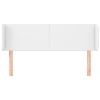 Hoofdbord met randen 147x16x78/88 cm kunstleer wit 147 x 16 x 78/88 cm Wit