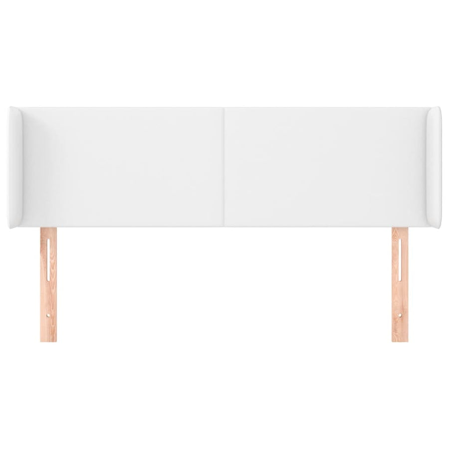 Hoofdbord met randen 147x16x78/88 cm kunstleer wit 147 x 16 x 78/88 cm Wit