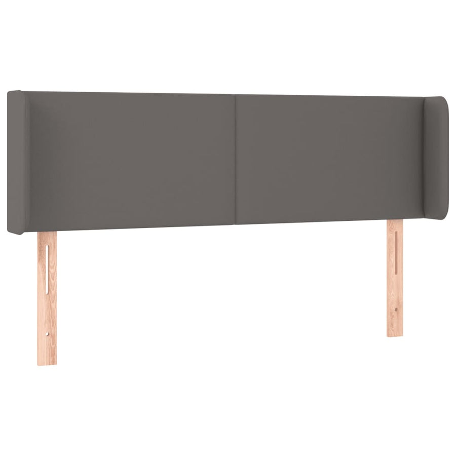 Hoofdbord Met Randen Kunstleer 1 147 x 16 x 78/88 cm Grijs