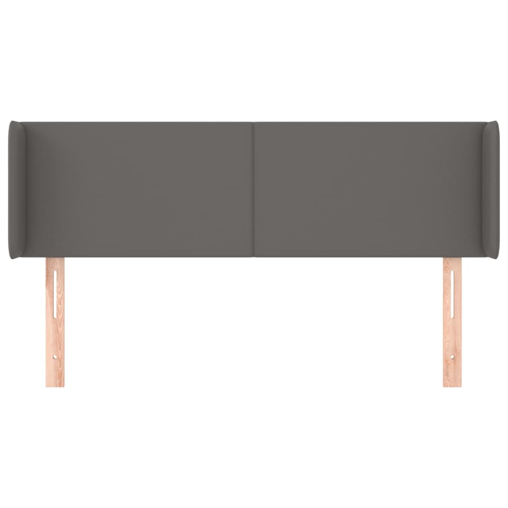 Hoofdbord Met Randen Kunstleer 1 147 x 16 x 78/88 cm Grijs
