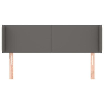 Hoofdbord Met Randen Kunstleer 1 147 x 16 x 78/88 cm Grijs