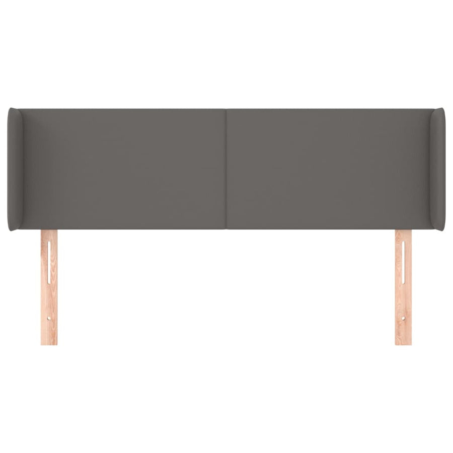 Hoofdbord Met Randen Kunstleer 1 147 x 16 x 78/88 cm Grijs