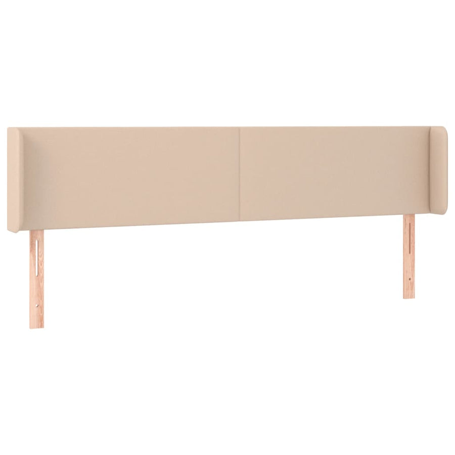 Hoofdbord met randen 163x16x78/88 cm kunstleer cappuccinokleur