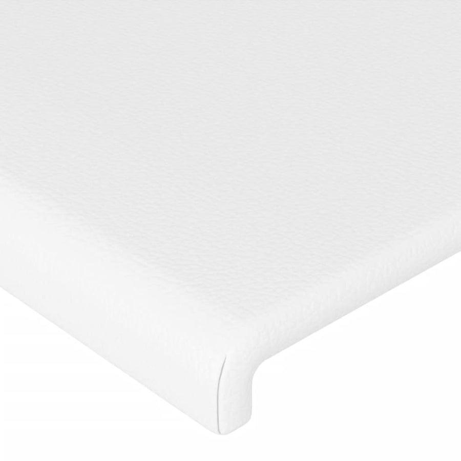 Hoofdbord met randen 183x16x78/88 cm kunstleer wit 183 x 16 x 78/88 cm Wit