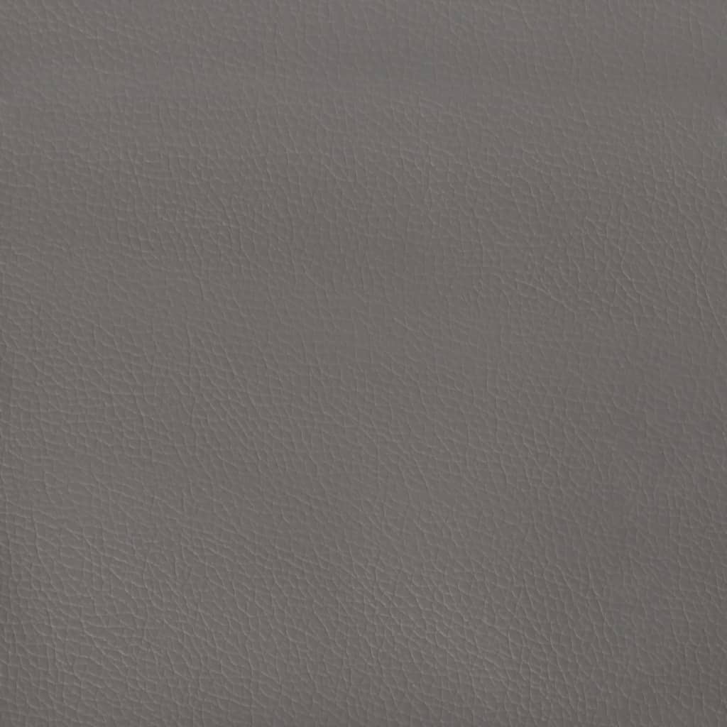 Hoofdbord met randen 183x16x78/88 cm kunstleer grijs 183 x 16 x 78/88 cm Grijs