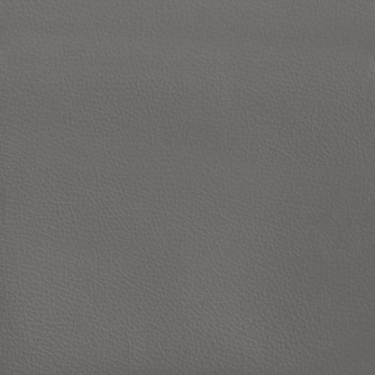 Hoofdbord met randen 203x16x78/88 cm kunstleer grijs 203 x 16 x 78/88 cm Grijs
