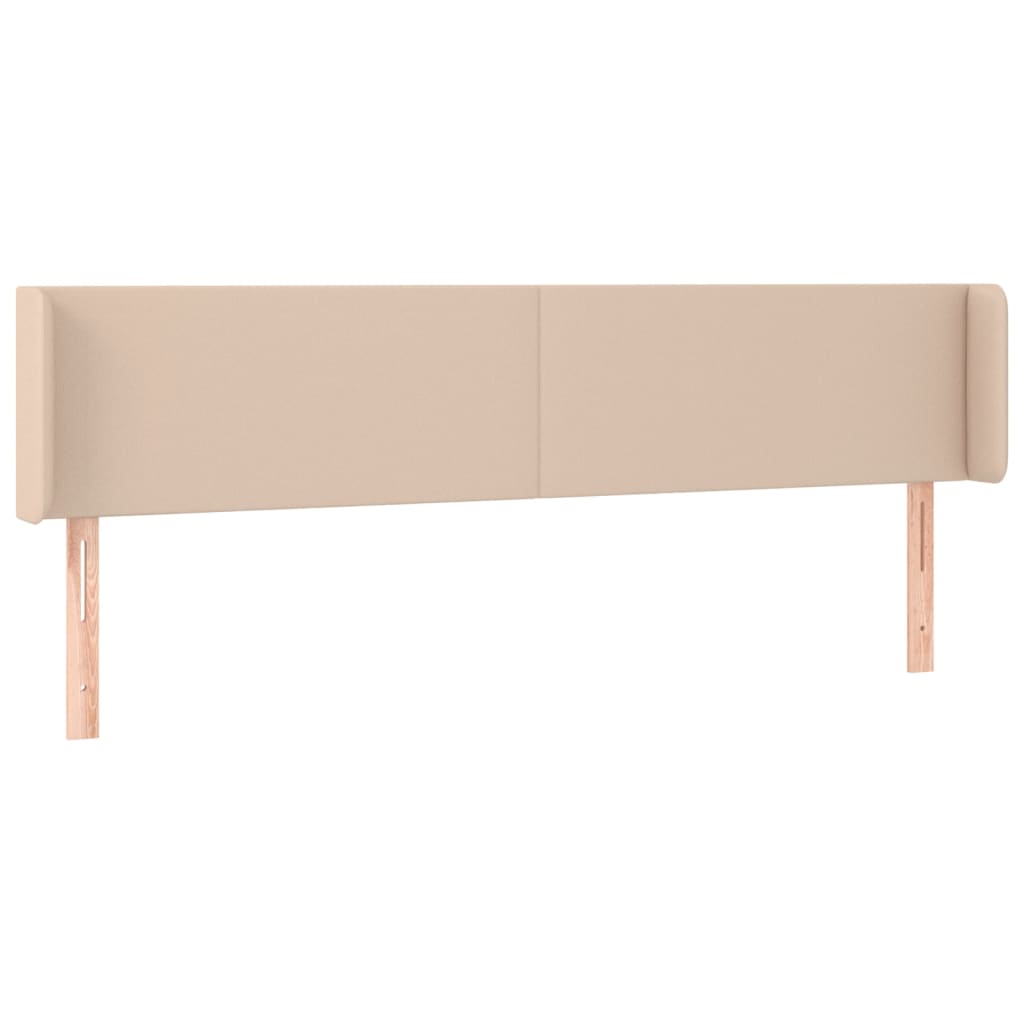 Hoofdbord met randen 203x16x78/88 cm kunstleer cappuccinokleur 203 x 16 x 78/88 cm Cappuccino
