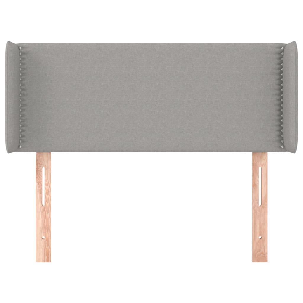 Hoofdbord Met Randen Stof Lichtgrijs 83 x 16 x 78/88 cm